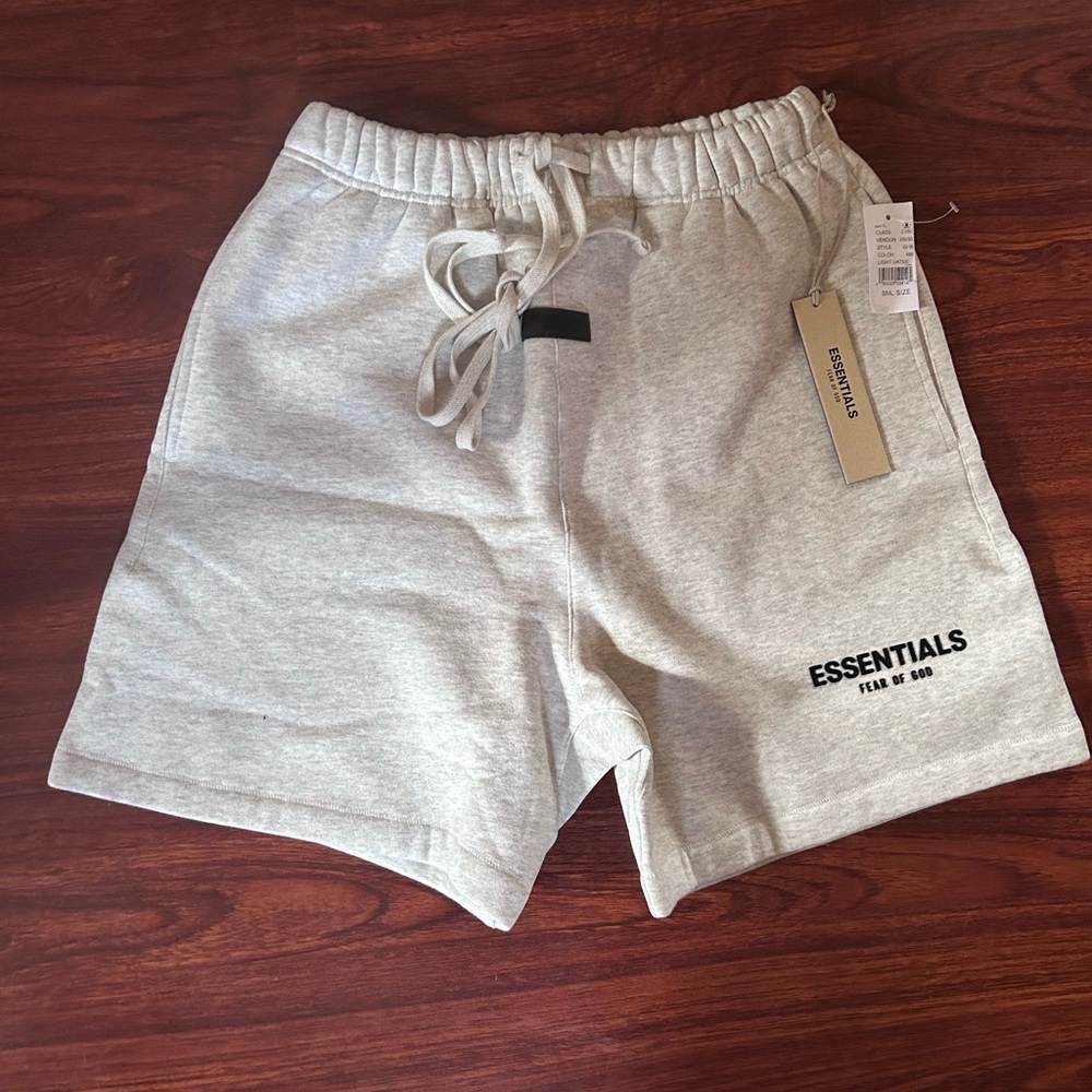 Essentials Heather Gray Men's Athletic Shorts
